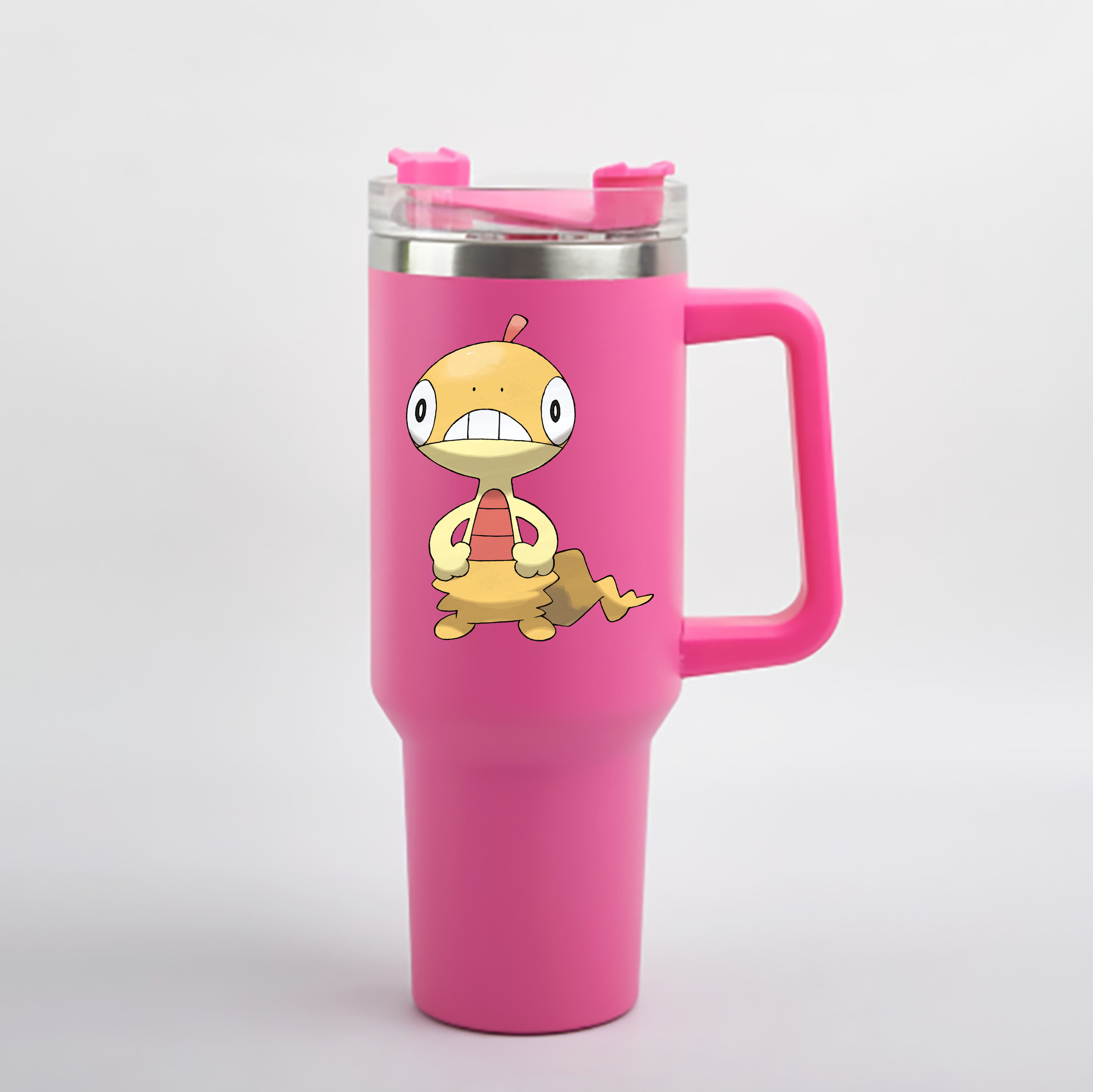 （画像用） ポケットモンスター Pokémon 1200mL車用タンブラー - クリスタルステッカー（プラスチックストロー付き）